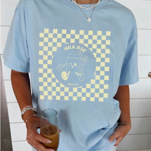 Checkered Milk Carton Nursing Tee – Giftifymama
