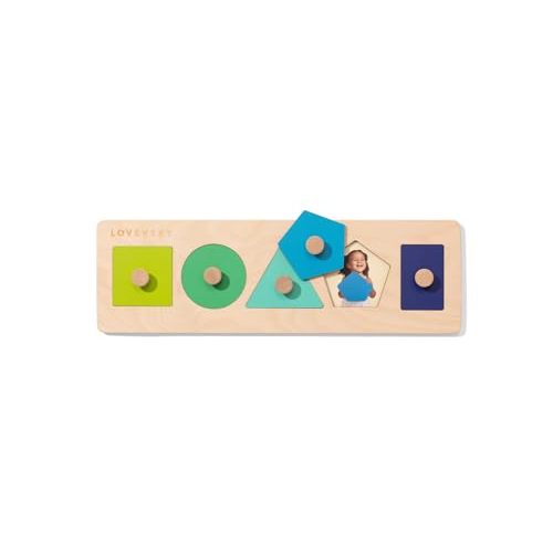 LOVEVERY | Friends of All Shapes Puzzle | Montessori Toddler Toy, Ages 16 Months+