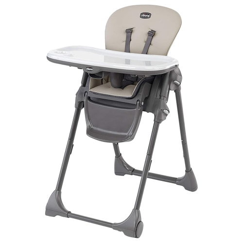 Chicco - Polly Space-Saving Fold High Chair - Taupe | Buy at Best Price from Mumzworld
