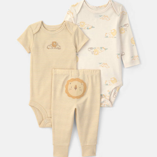 Baby 3-Piece Lion Bodysuit & Pant Set - Yellow/Ivory | Carter’s Oshkosh Canada