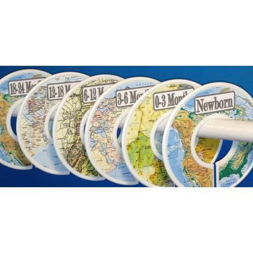 Baby Closet Clothes Dividers World Maps Travel CD513 Nursery Theme Baby Boy Girl Infant Baby Shower Nursery Gift