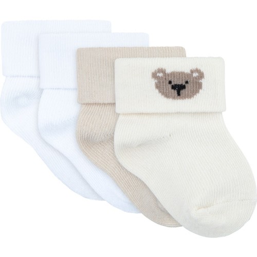 Dymples Baby Cuff Socks 4 Pack - Neutral