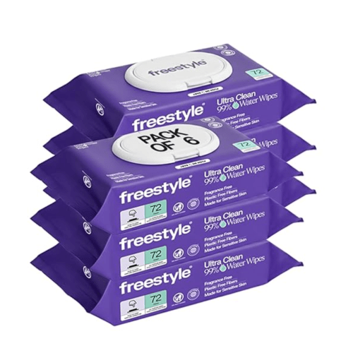 Freestyle Soft Jumbo Baby Wipes, Hypoallergenic and Unscented, Water-Based Wet Wipes for Babies, Finely Suited for Sensitive Skin, Thick & Oversized, Pack of 6, 72 Wipes Per Pack