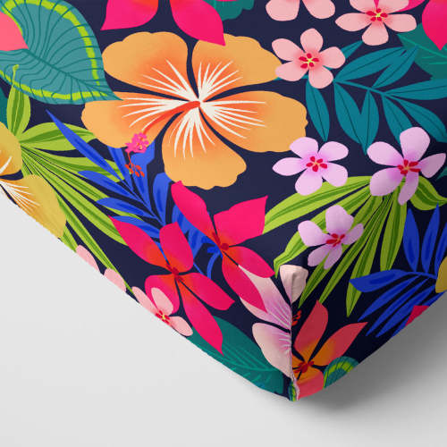 Jungle Blooms Fitted Crib Sheet | Little Sleepies