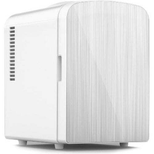 ZAFRO 4L Capacity/6 Cans Compact Refrigerator, Portable Mini Fridge,for Bedroom, Car/Office/Dorm,Brushed Stainless Steel Door