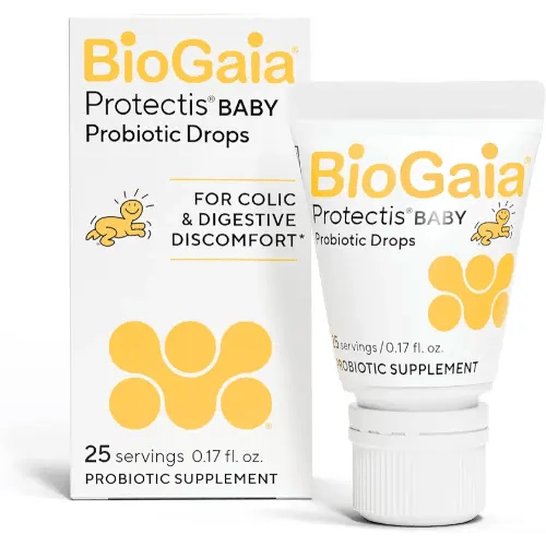 BioGaia Protectis Baby Probiotic Drops + Vitamin D | Baby Essentials for Colic & Gas Relief | Safe for Newborns | Ease Crying, Fussing, Colic, Gas, Spit-ups & Constipation | No Dairy, Soy & Gluten | 5mL