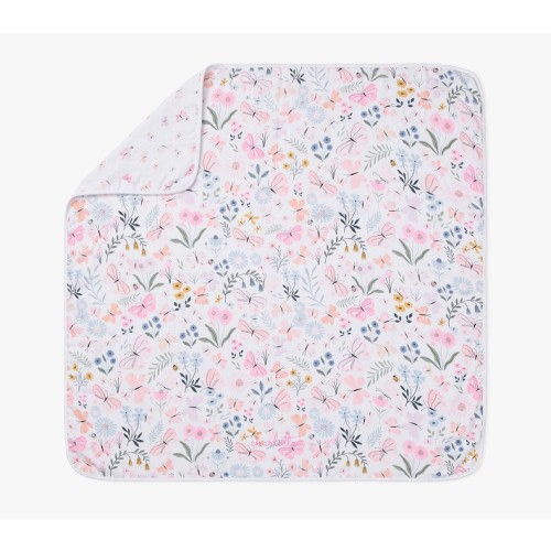 Wildflower Butterfly Oversized Organic Muslin Baby Blanket