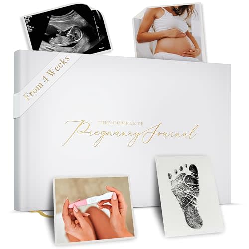 Complete Pregnancy Journal & Memory Book - Weekly Pregnancy Scrapbook with Ultrasound Photo Slots - Pregnant Planner Tracking, Milestone Tracker & First‑Year Keepsake