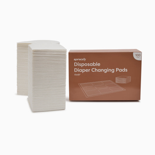 Sprucely Disposable Diaper Changing Pads - 100