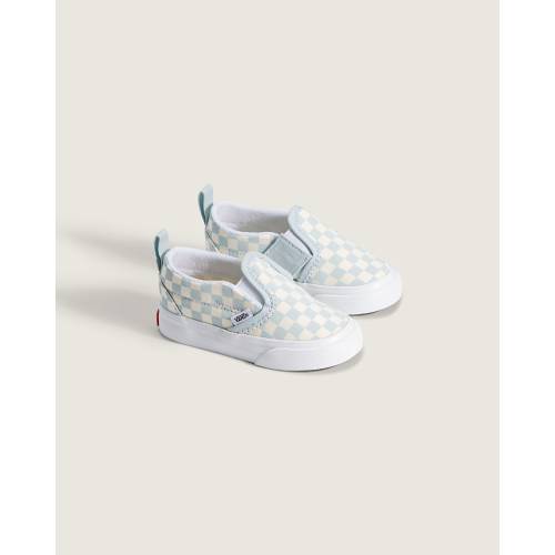 Toddler Classic Slip-On V Checkerboard Shoe in Checkerboard Dawn Mist Blue | Vans