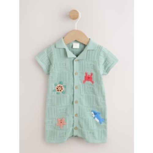Green Sea Characters Knitted Baby Romper from Next USA