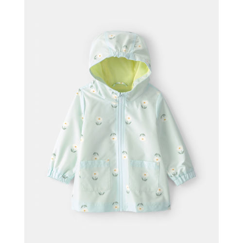Baby Girl Floral Raincoat - Blue | Carter's
