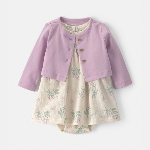 Baby Girl Carter's 2-Piece Floral Dress & Cardigan Set