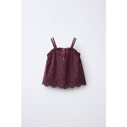 SCHIFFLY PRINT TOP - Purple | ZARA United States