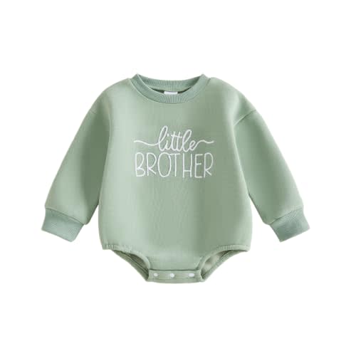 Newborn Baby Boy Fall Outfit Romper Jumpsuit Warm Infant Clothes | Letter Embroidery Bodysuit Fleece Lined Winter Clothes