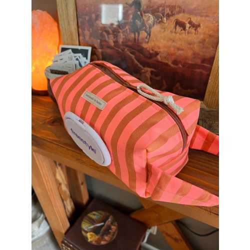 Stripe Diaper & Wipe Pouch with Handle