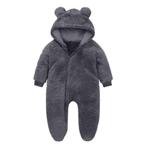 vdgthytj Newborn Baby Fleece Footie Romper Infant Warm Winter Long Sleeve Zipper Hooded Jumpsuits Pajamas