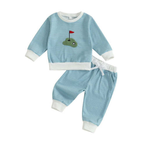 GOLFING BUDDY Waffle Knit Outfit - Hazel & Bo