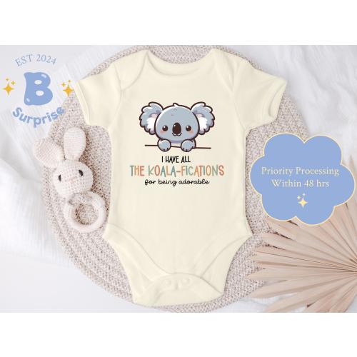 Koala Qualifications Baby Onesie® - Cute Animal Bodysuit - Funny Newborn Gift - Adorable Infant Outfit