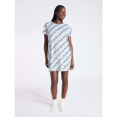 Joyspun Women's Dreamy Soft Collection Sleepshirt with Short Sleeves, Sizes S/M-2X/3X