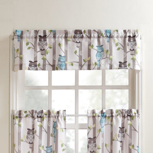Winston Porter Mayler Owl 56" Window Valance & Reviews | Wayfair