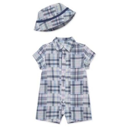 Baby Boys' Plaid Romper & Hat, 2-Piece Set