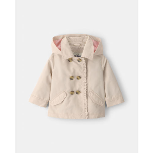 Baby Girl Lightweight Trench Jacket - Khaki - OshKosh B'gosh | Carter's