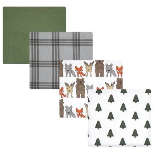 Luvable Friends Hudson Baby Flannel Receiving Blankets 4pk