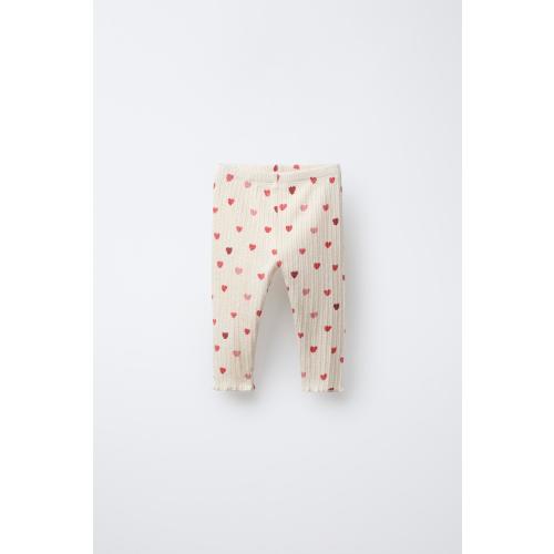 HEART LEGGINGS - Ecru | ZARA United States