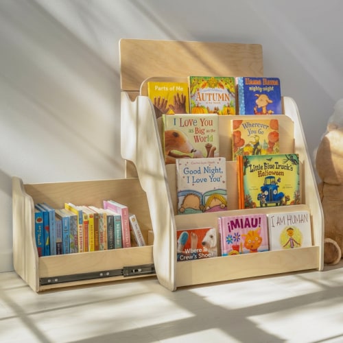 Montessori Bookshelf- Front-Facing with Extra Storage - Upgraded