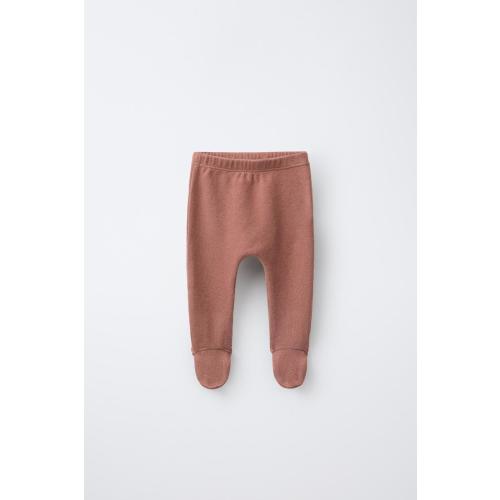 SOFT TOUCH FOOTED LEGGINGS - Brick | ZARA United States