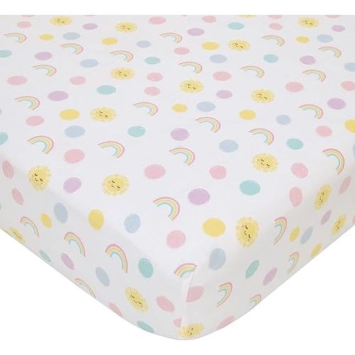 Happy Days Multicolored 100% Cotton Crib Sheet