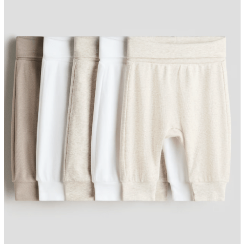 5-PACK FOLDOVER-WAIST PANTS