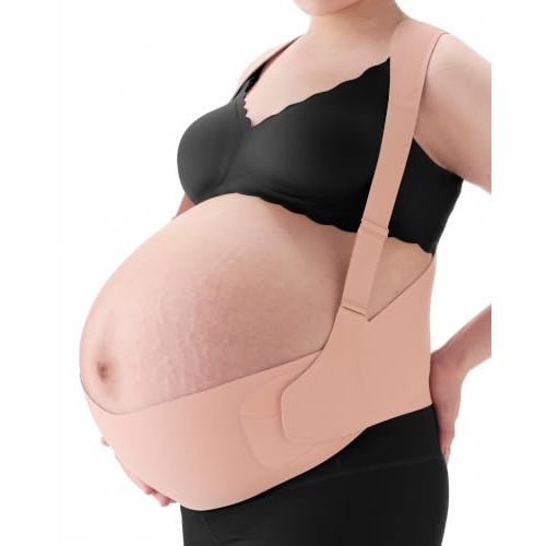 Momcozy Go As You Grow Belly Bands for Pregnant Women-For Twins/Multiples | 3-Zone Support Redistributes Weight from Fast-Growing Bumps across the Belly, Back and Shoulders for Stable All-Day Comfort