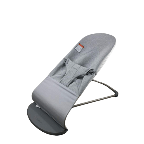 BabyBjorn Bouncer Bliss, Dark Gray Frame, Light Grey Woven Melange