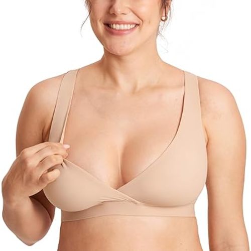 MOMANDA Crossover Nursing Bras for Breastfeeding | Racerback maternity sleep bralettes, Wireless, Comfy, For women