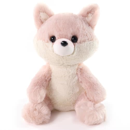 Furvana Fox Stuffed Animal, Adorable Toy Fox Plush for Kids Boys Girls Birthday Nursery Bedtime Gift, 10“ Pink