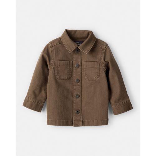 Baby Boy Long-Sleeve Button-Down Shirt - Brown - OshKosh B'gosh | Carter's