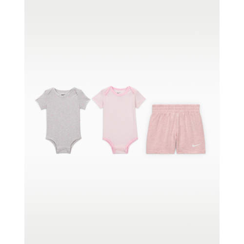 Nike Essentials Baby 3-Piece Striped Swooshfetti Set. Nike.com