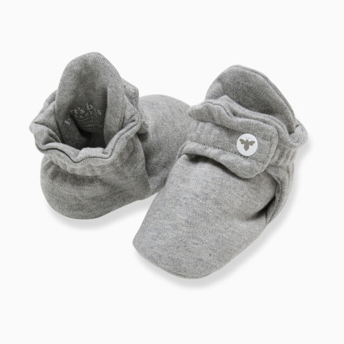 Burt's Bees Baby Organic Cotton Booties - Heather Grey, 0-3 M