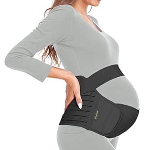 ChongErfei Maternity Belt, Pregnancy 3 in 1 Support Belt for Back/Pelvic/Hip Pain, Maternity Band Belly Support for Pregnancy Belly Support Band (S: Fit Ab 31.5"-43.3", Black)