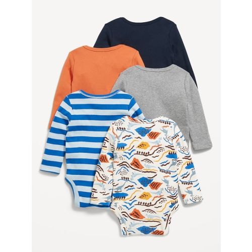 Long-Sleeve Bodysuit 5-Pack for Baby