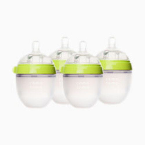 Comotomo Natural Feel Silicone Baby Bottles - Green, 5 Oz, 4