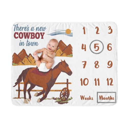 Sweet Jojo Designs Wild West Cowboy Fleece Baby Blanket | Wayfair