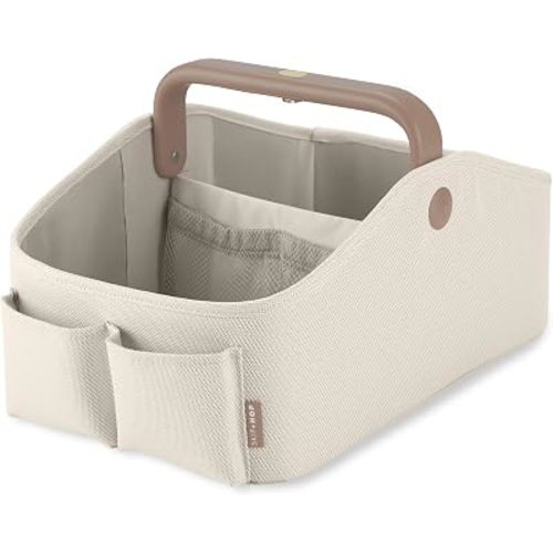 Skip Hop Diaper Caddy Organizer with Touch Sensor Night Light Nursery Style Oat