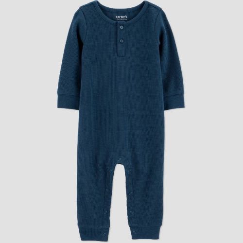 Carter's Just One You® Baby Boys' Long Sleeve Romper - Navy Blue