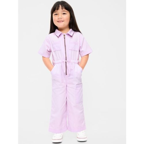 Short-Sleeve Utility Jumpsuit for Toddler Girls