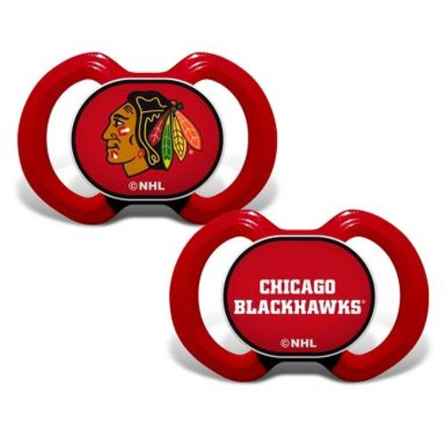 BabyFanatic Officially Licensed Unisex Pacifier 2-Pack - NHL Chicago Blackhawks