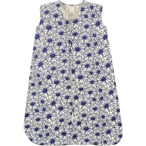 Touched by Nature Unisex Baby Organic Cotton Sleeveless Wearable Sleeping Bag, Sack, Blanket, Daisy, 6-12 Months