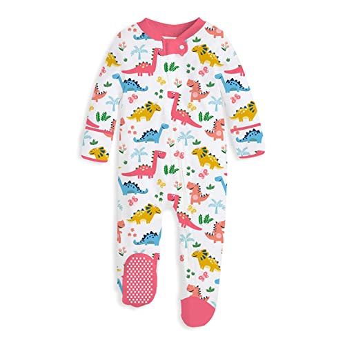 UNIFACO Baby Girls Boys Footed Pajamas One-Piece Sleeper Snug Fit Sleep and Play Zip Front Footie Romper 0-12 Month